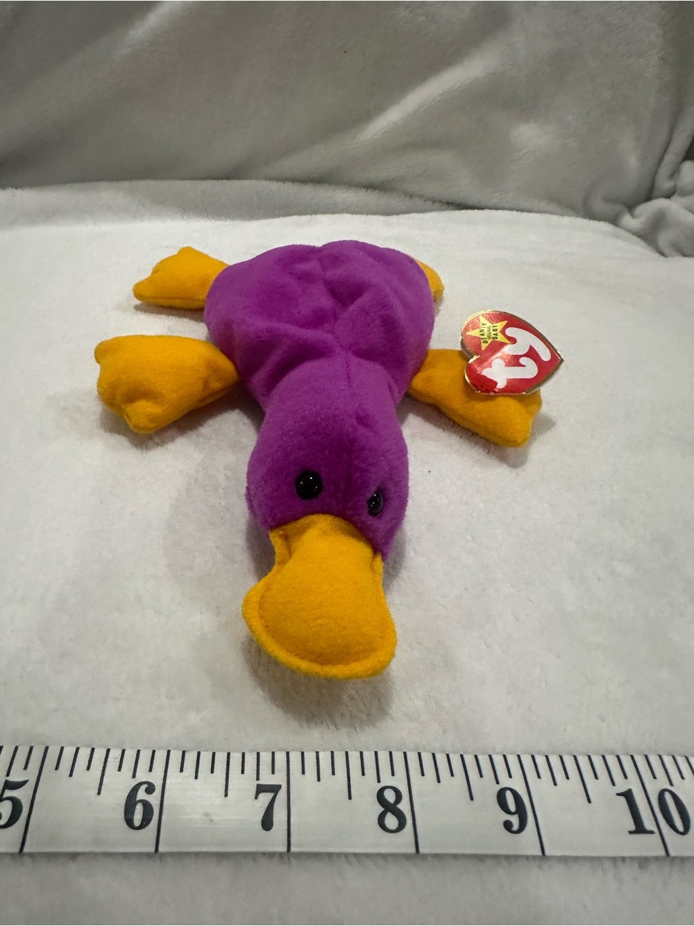 Ty Purple and Yellow Duck Plush